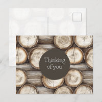 Wood Log Cabin Thinking of you