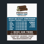 Wood Logs, Lumber/Timber/Wood Yard Advert Flyer<br><div class="desc">Wood Logs,  Lumber/Timber/Wood Yard Advertising Flyer by The Business Card Store.</div>