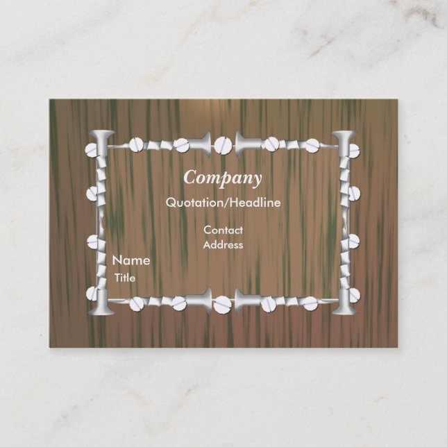 Wood-Look and Nails Business Card (Front)