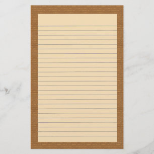 Wood Look Lined Stationery