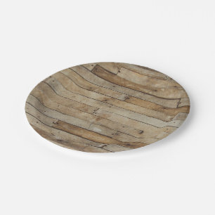 Wood Look Paper Plate