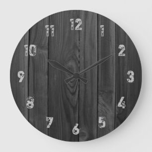 Wood Look Planks Large Clock
