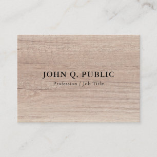 Wood Look Professional Personalised Template Business Card
