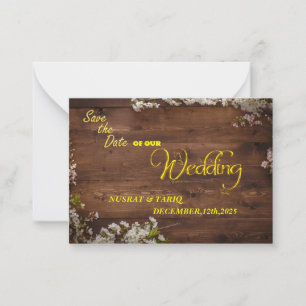 Wood Love A Rustic Texture Save the Date Card