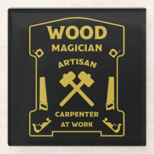 Wood Magician Glass Coaster