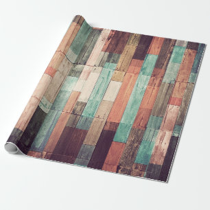 Wood material background. Vintage wallpaperbackgro Wrapping Paper