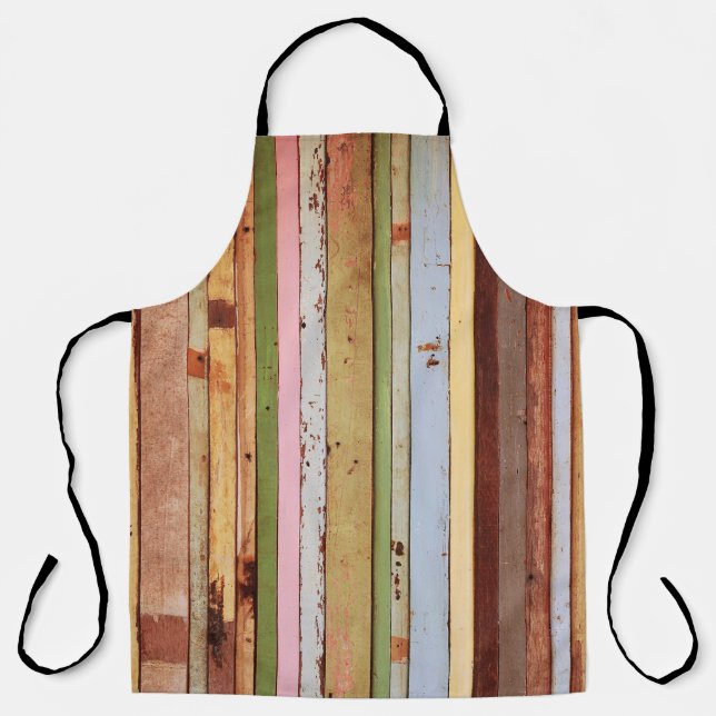 Wood Material: Vintage Wallpaper Texture Apron (Front)