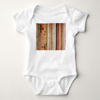 Wood Material: Vintage Wallpaper Texture Baby Bodysuit
