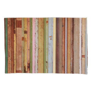 Wood Material: Vintage Wallpaper Texture Pillowcase