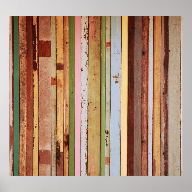 Wood Material: Vintage Wallpaper Texture Poster (Front)