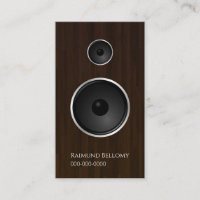 Wood Music Speaker Business Card