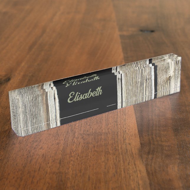 wood nameplate (Side)