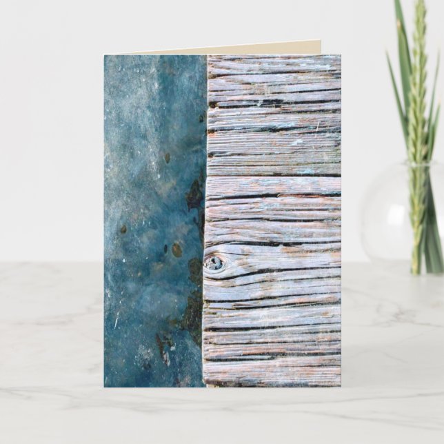 Wood Over Water Blank Greeting Card (Front)