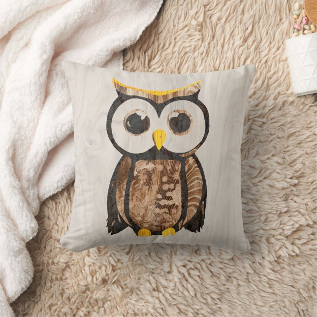Wood - Owl Cushion (Blanket)