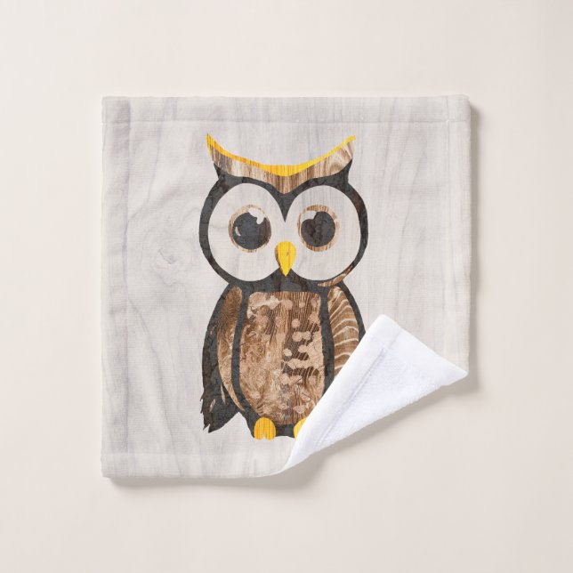 Wood - Owl Wash Cloth (Wash Cloth)