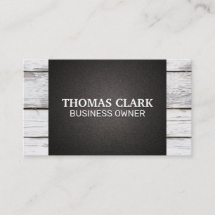 Wood Panels Black Texture Business Card