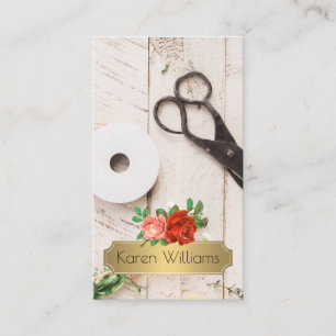 Wood Panels   Florist Shears Business Card