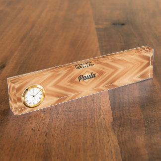 Wood Pattern Art - Modern Style Nameplate