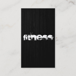 Wood Pattern Grey Fitness Sport Business Card