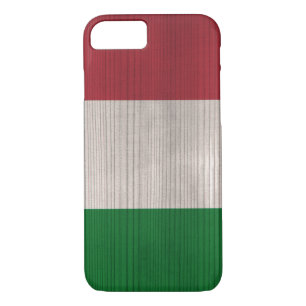 Wood Pattern with Engraved Italy Flag Case-Mate iPhone Case