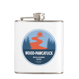 Wood-Pawcatuck Wild And Scenic River Hip Flask