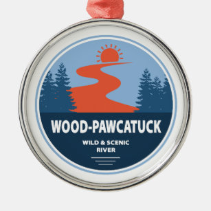 Wood-Pawcatuck Wild And Scenic River Metal Tree Decoration