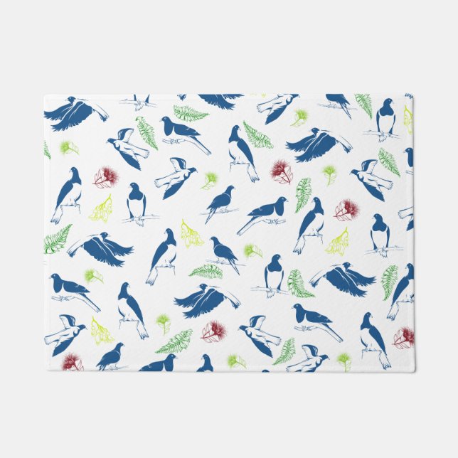 Wood Pigeon Kereru Pattern Doormat (Front)