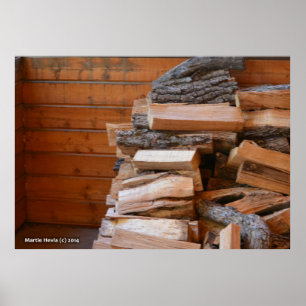 Wood Pile Poster