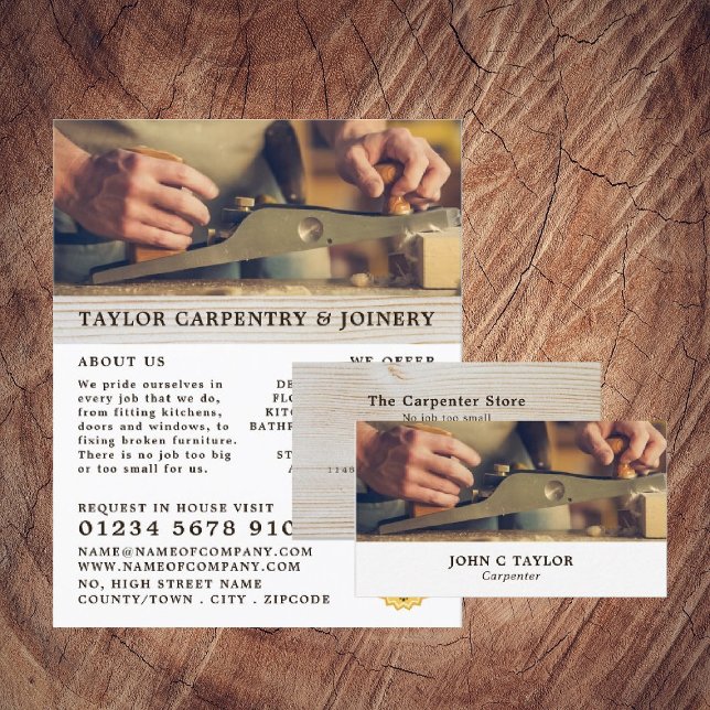 Wood Planer, Carpentry, Carpenter Advertising Flyer (Creator Uploaded)