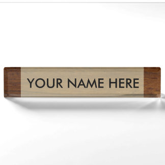 Wood Plank Plain Texture Lumber Nameplate
