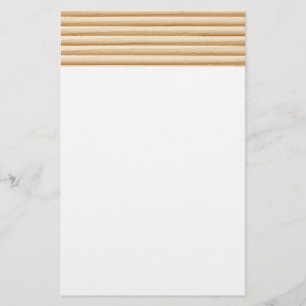 Wood plank stripes pattern stationery