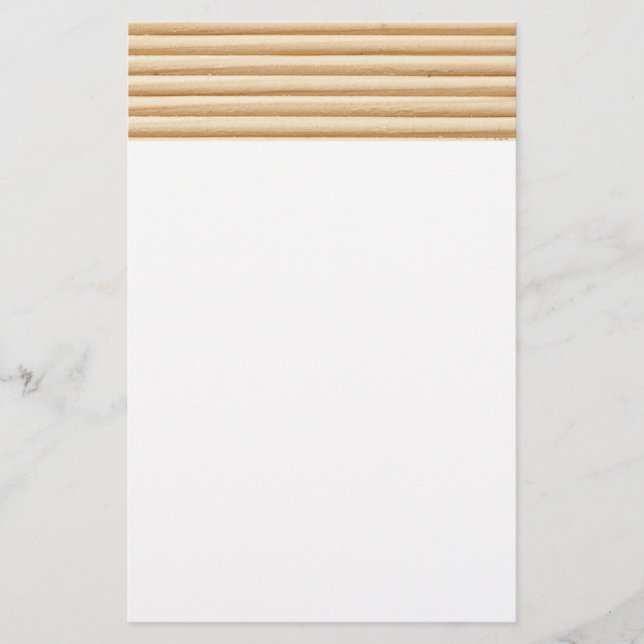 Wood plank stripes pattern stationery (Front)