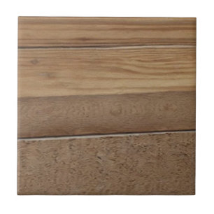 Wood planks design brown ceramic tile