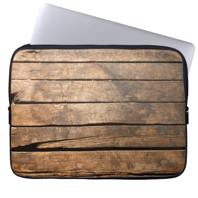 Wood planks laptop sleeve (Front)