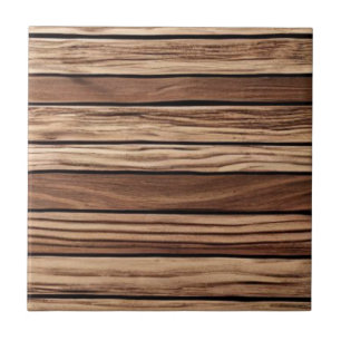 Wood planks on wood tile