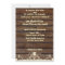 Wood Planks Shabby Lace Country Wedding Invitation