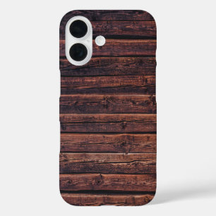 Wood Planks With Grain Details Closeup Photo iPhone 16 Case