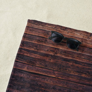 Wood Planks With Grain Details Closeup Photo Image Beach Towel