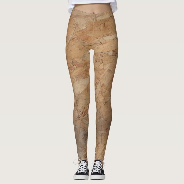 Wood Plywood - Power Yoga Leggings (Front)