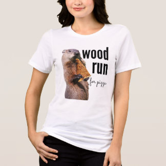 Wood Run for Pizza (with Woodchuck) Tri-Blend Shirt