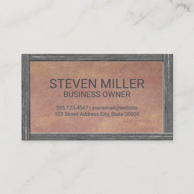 Wood Rustic Border | Old Texture Business Card (Front)