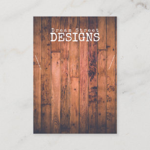 Wood Rustic Vintage Necklace Display Card