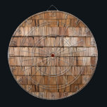 Wood Shingle Dartboard<br><div class="desc">A cool,  rustic dartboard with a photograph of wood shingles.</div>