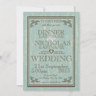 Wood Sign Wedding Invitation