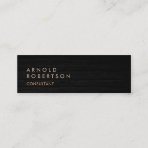 Wood Simple Slim Beige Grey Trendy Business Card