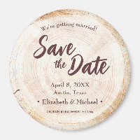 Wood Slice disc Brown Custom Wedding