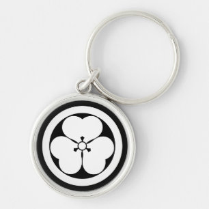 Wood sorrel in circle key ring