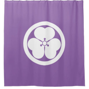 Wood sorrel in circle shower curtain