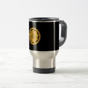 Wood sorrel with swords in circle 1 travel mug