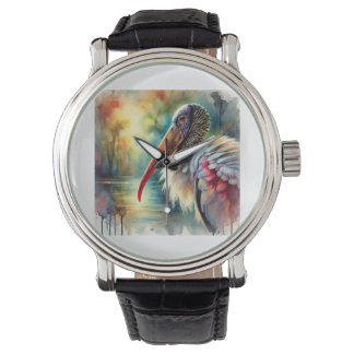 Wood Stork 280824AREF137 - Watercolor Watch